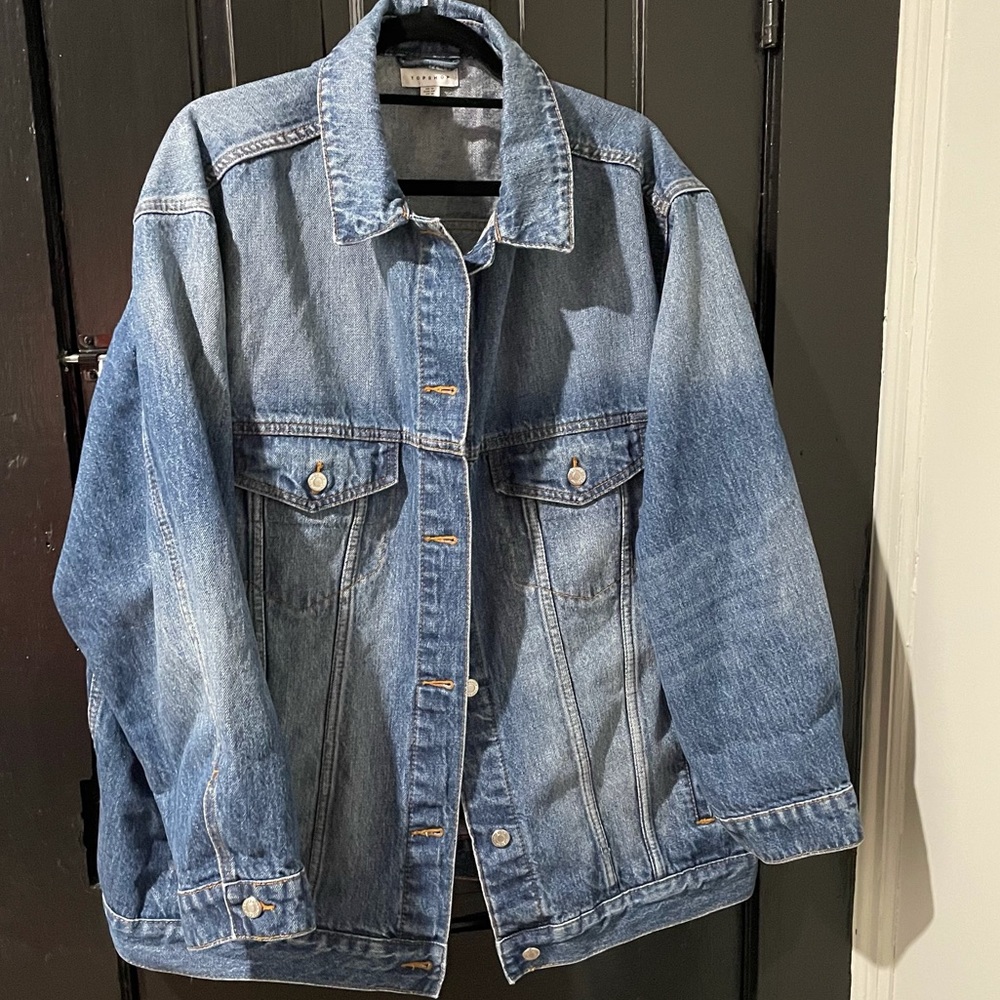 TopShop Denim Jean Jacket Women’s US 12 UK 16
